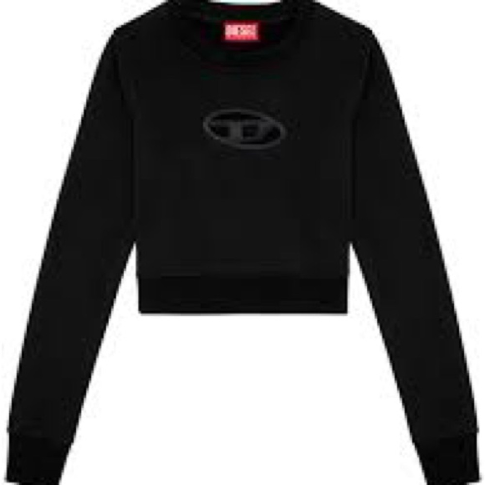 Diesel Chic Black Logo cutout Sweatshirt